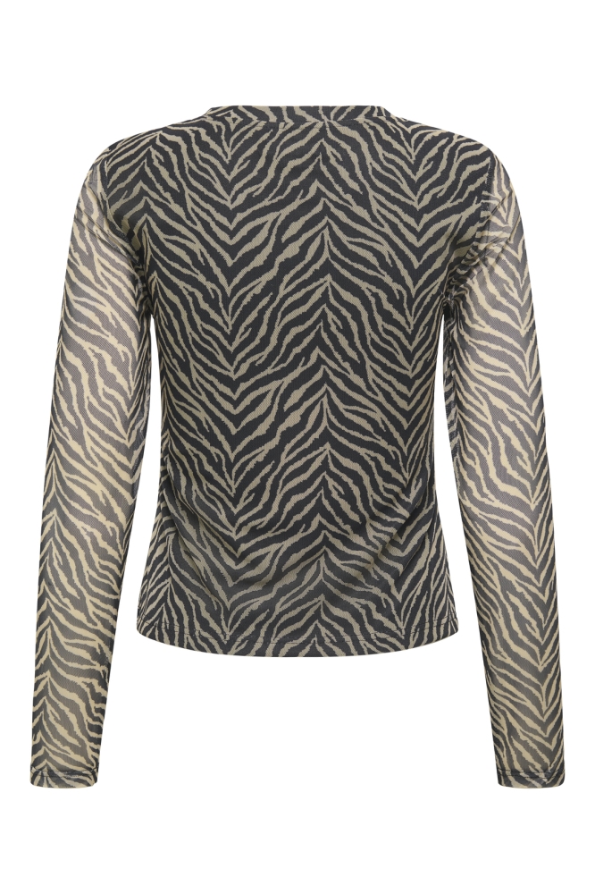 ONLNOVA L/S MESH TOP 15357642 Black/707 The it zebra